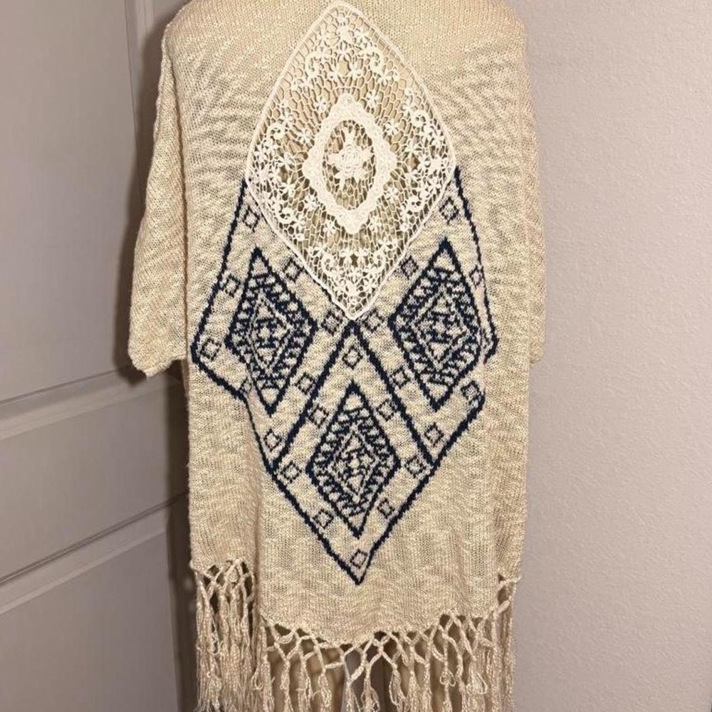 Cato Multicolor geometric patterned cardigan